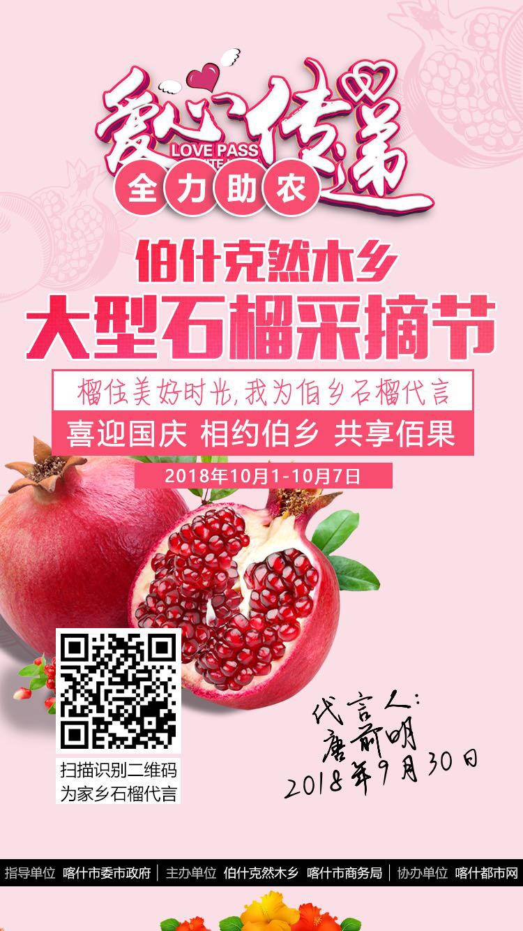 我为喀什石榴代言
